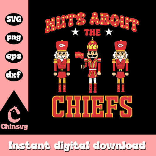 Nuts about the chiefs svg, kansas city chiefs svg, ncaa svg