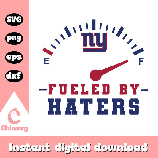 Ny giants nfl fueled by haters svg, new york football giants logo svg