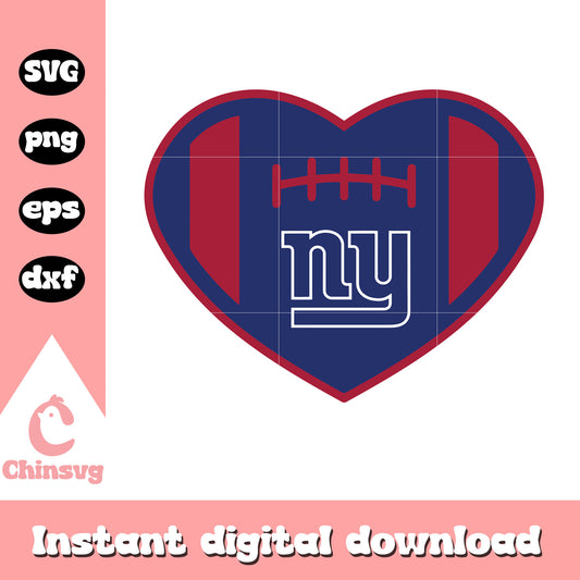 Ny giants nfl heart ball logo svg, nfl new york giants logo svg 