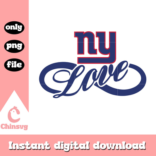 Ny love nfl team logo design svg, new york giants games svg