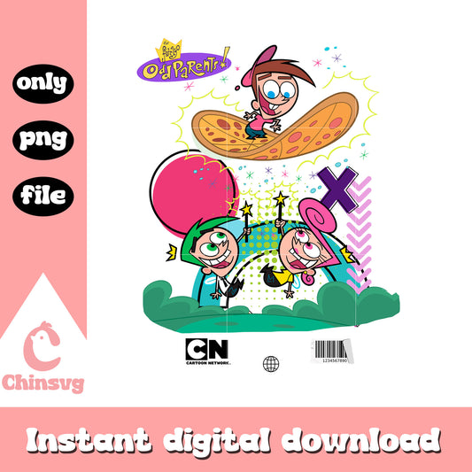 Odd parents catoon network design png, the fairly odd parents png