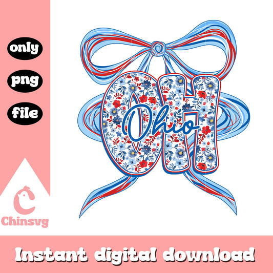 Ohio coquette usa color thin bow png, coquette usa color png