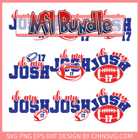 Oh my josh 17 nfl design svg, buffalo love​ svg, nfl sport svg