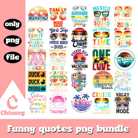 On cruise time bundle png, family vacation png, holiday png
