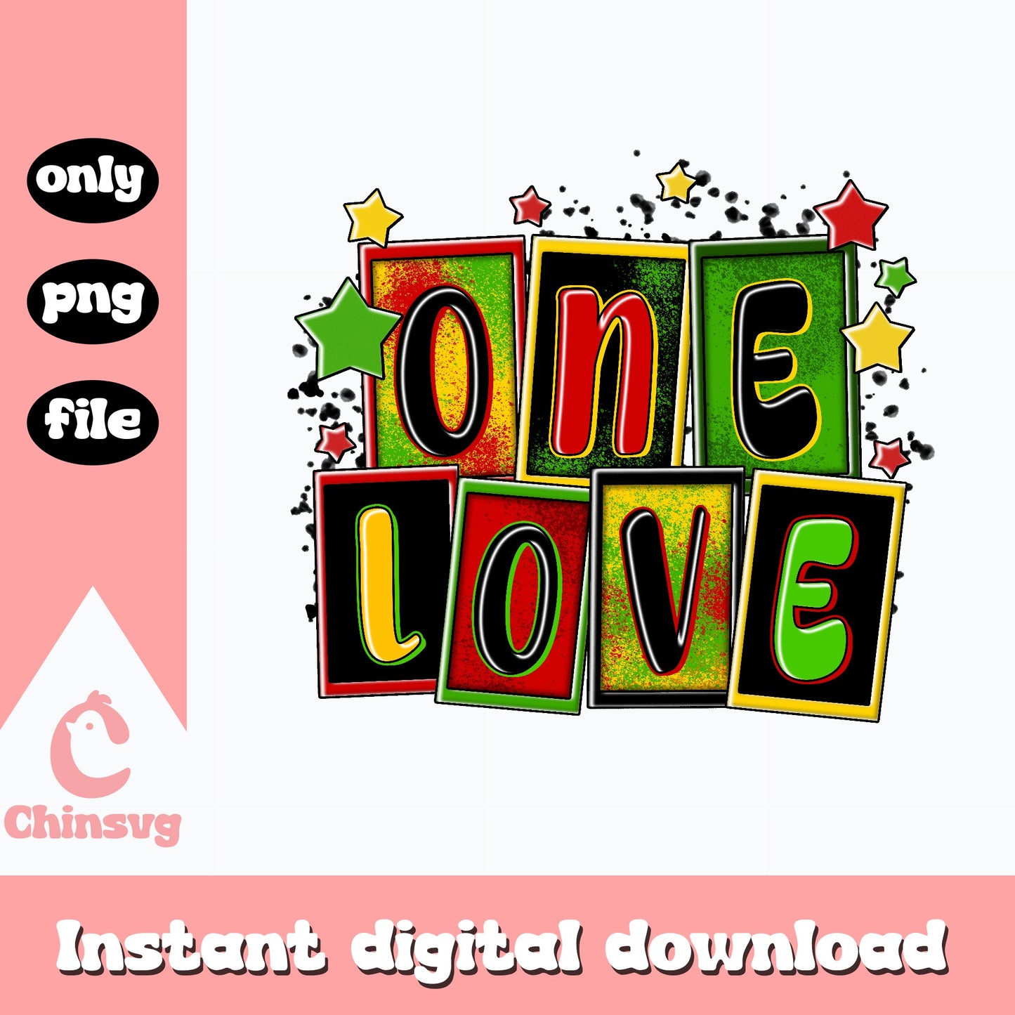 One Love Juneteenth PNG, Black History Month PNG, Sublimation PNG