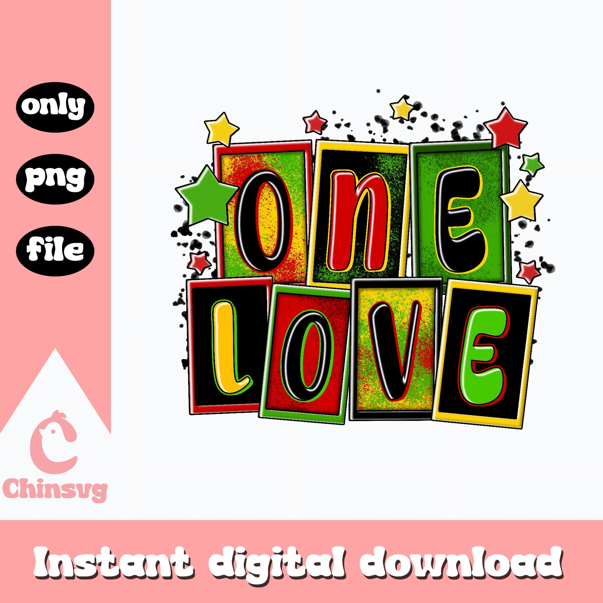 One Love Juneteenth PNG, Black History Month PNG, Sublimation PNG