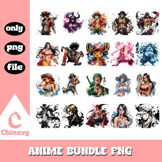 One piece characters anime movie bundle png