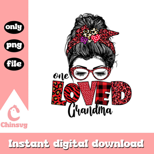 One loved grandma valentine's day png, valentine​ day png