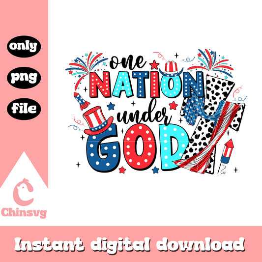One nation under god july 4th png, Independence Day png