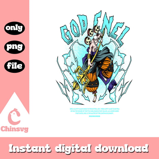 One piece god enel png, one piece anime png, anime png
