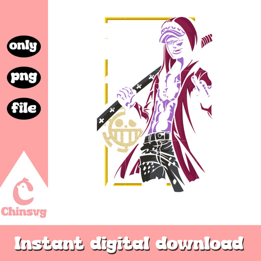 One piece law fan art png, one piece anime png, cartoon png