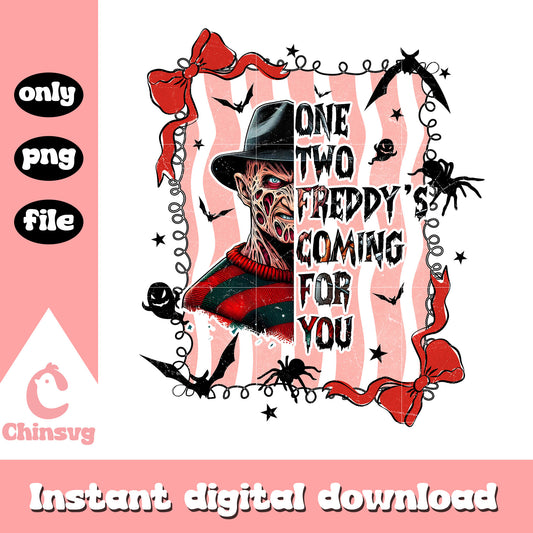 One two freddy's coming to you png, horror quotes png, horror characters png