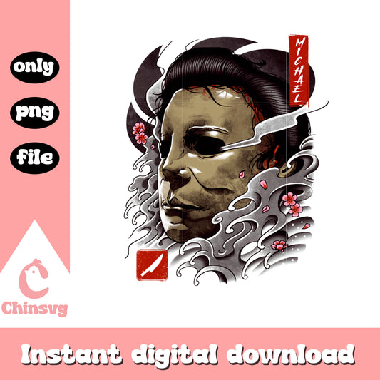 Oni Slasher Mask Michael Myers character png, horror movies png