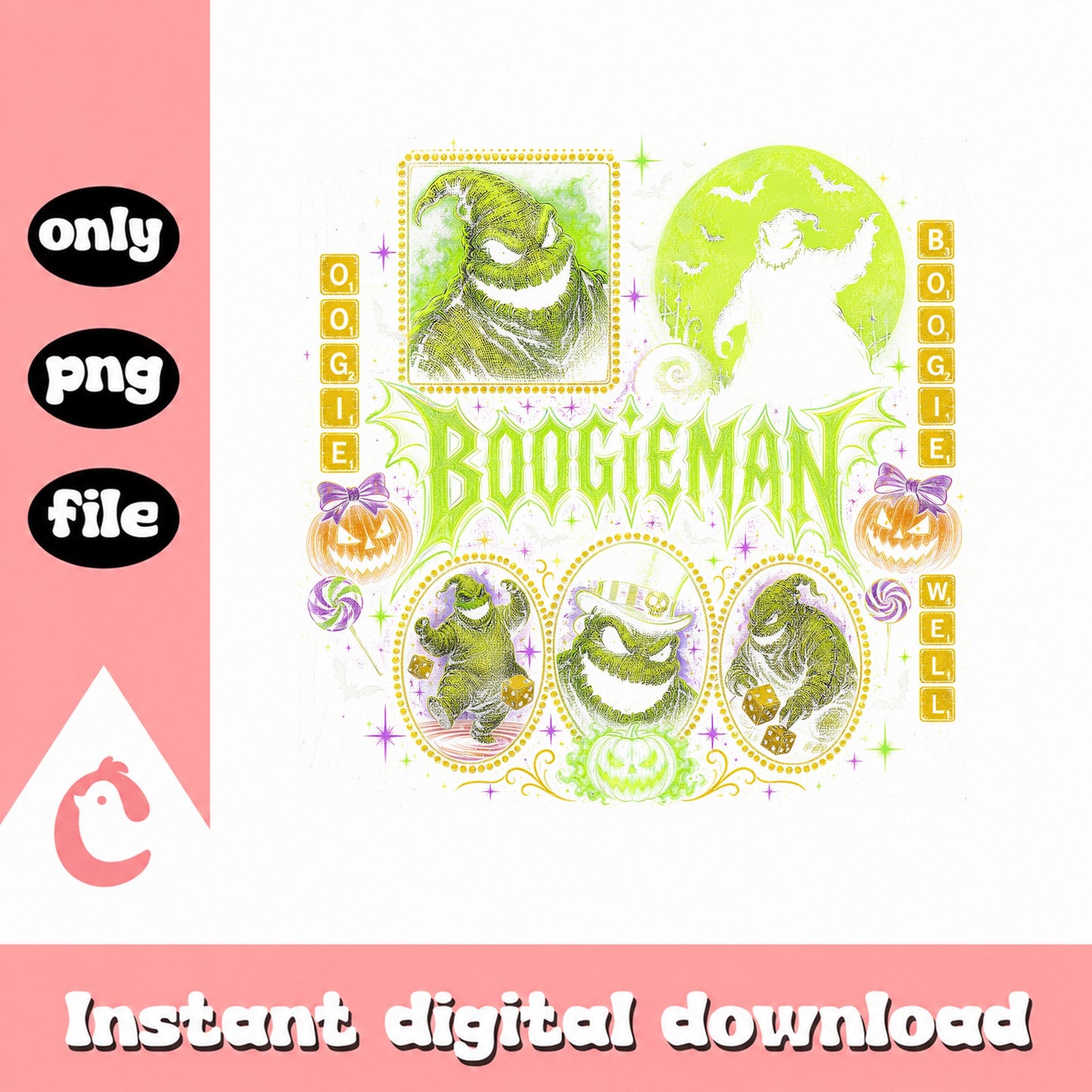 Oogie Boogie Man SVG Bundle, Halloween SVG, Nightmare PNG