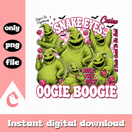 Oogie Boogie Roll The Dice PNG, Snake Eyes Casino PNG, Halloween PNG
