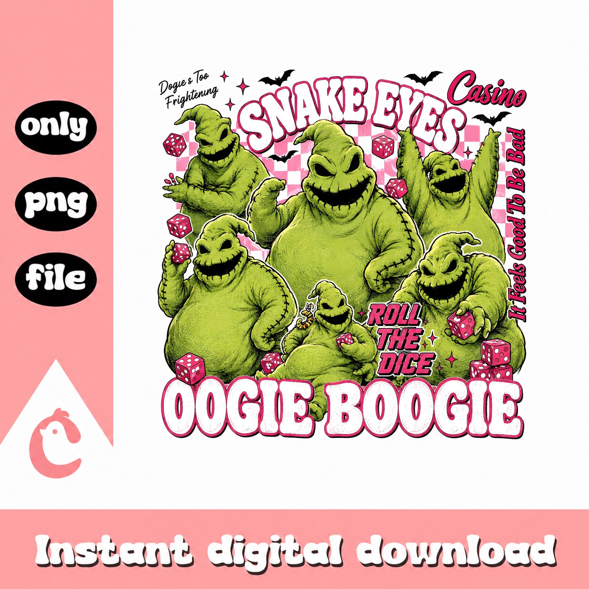 Oogie Boogie Snake Eyes Casino PNG, Halloween PNG, Roll The Dice PNG