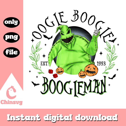Oogie boogie est 1993 boogieman pumpkin png, oogie boogie png