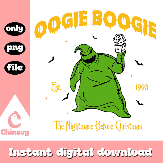 Oogie boogie est 1993 halloween png, halloween holiday png 