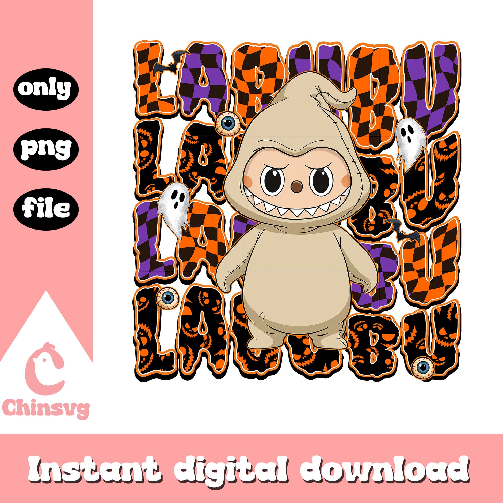Oogie boogie labubu doll design png, oogie boogie character png
