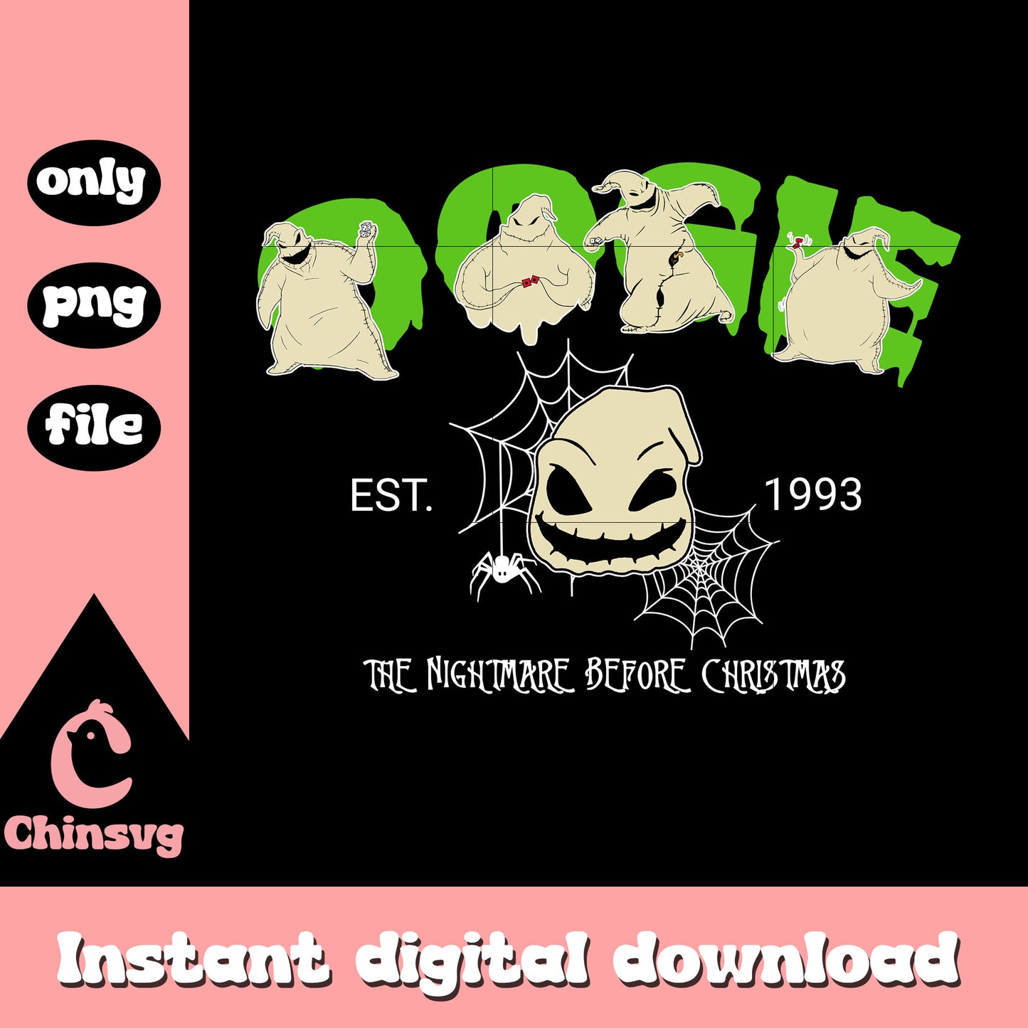 Oogie face est 1993 nightmare clipart png, oogie boogie movie png