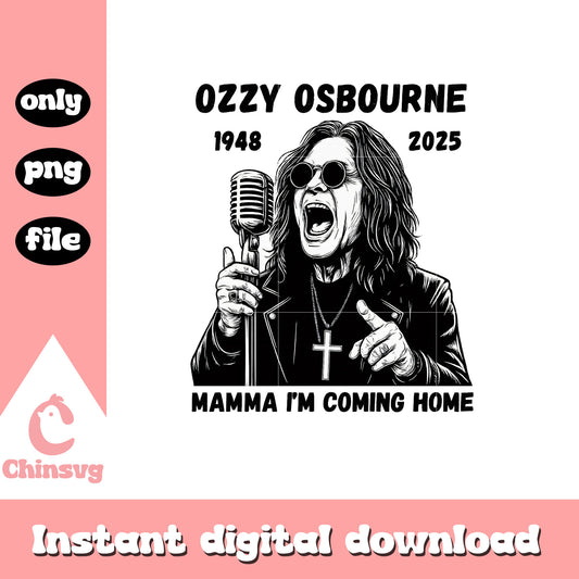 Ozzy osbourne mama i'm coming home black white png, rock and roll png