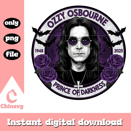 Ozzy osbourne prince of darkness logo png, rip ozzy osbourne png