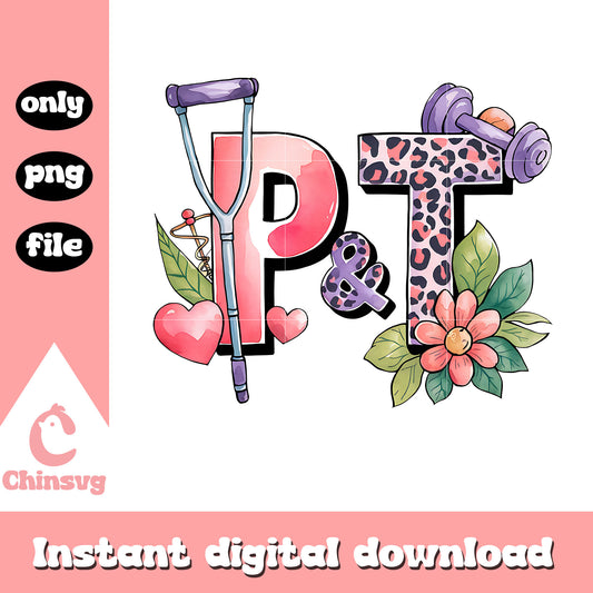 P & T nurse valentine png, logo design png, nurse valentine png