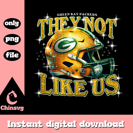 Packer helmet they not like us png, Green Bay Packers team png