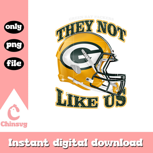 Packers helmet they not like us png, Green Bay Packers png