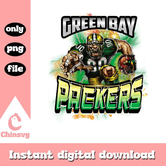 Packers pro play custom png, nfl green bay packers​ png