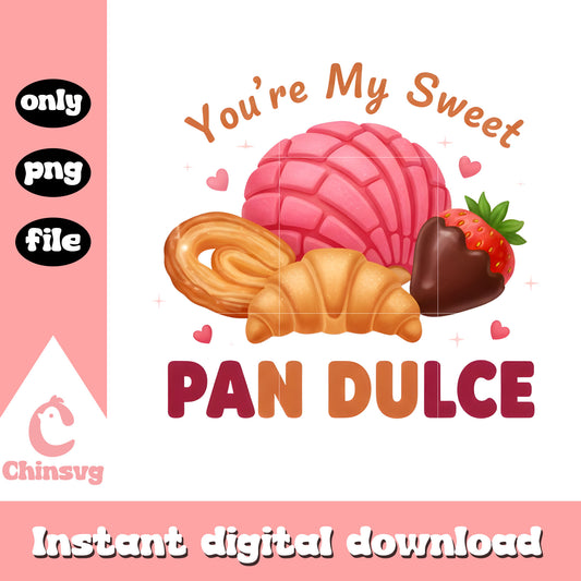 Pan dulce conchas valentine png, valentines design png