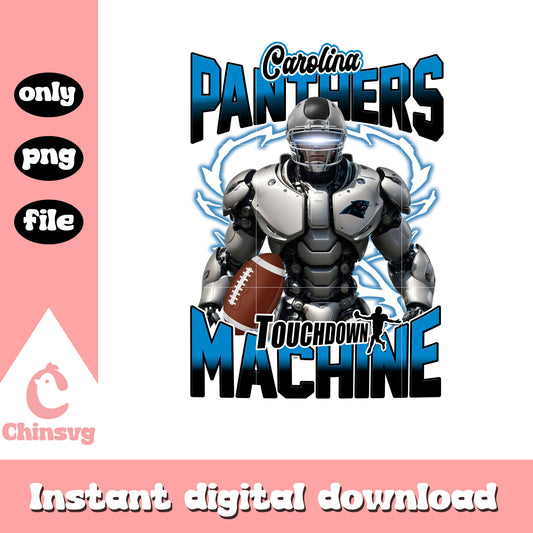 Panthers black robot design png, carolina panthers nfl png