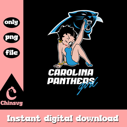 Panthers girl cool custom png, carolina panthers team​ png