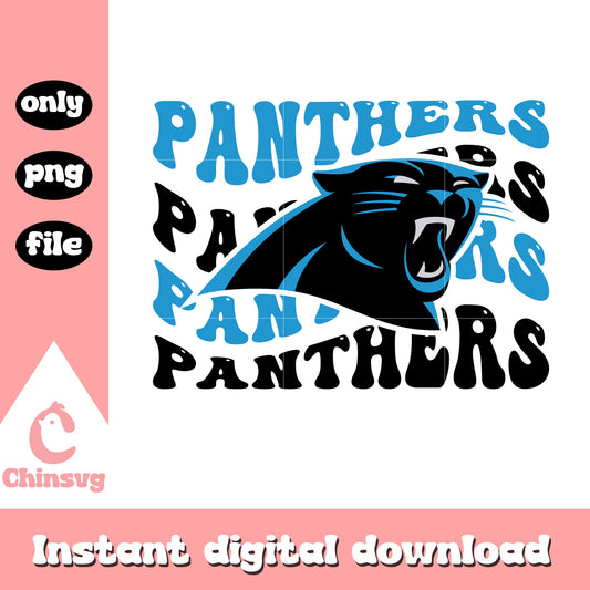 Panthers logo design png, Carolina Panthers team png