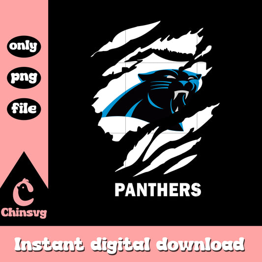 Panthers logo white paint png, carolina panthers nfl​​​​​ png