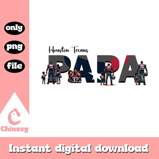 Papa nfl Houston Texans design png, nfl Houston Texans png