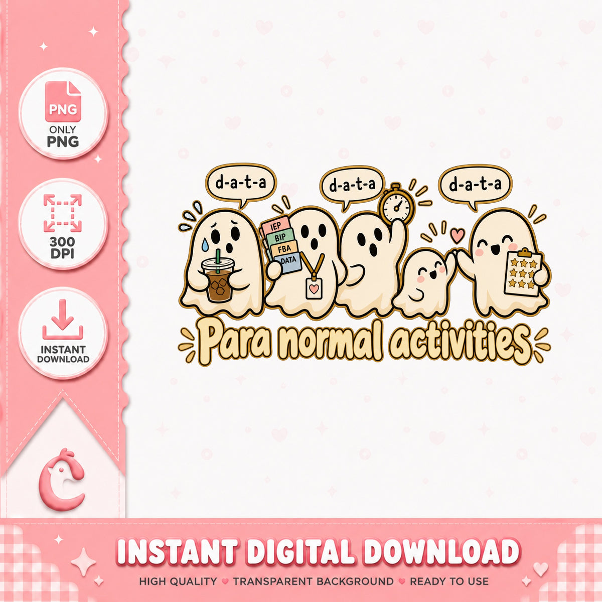 Paranormal Activities Ghost PNG, Funny Data Ghost, Teacher PNG