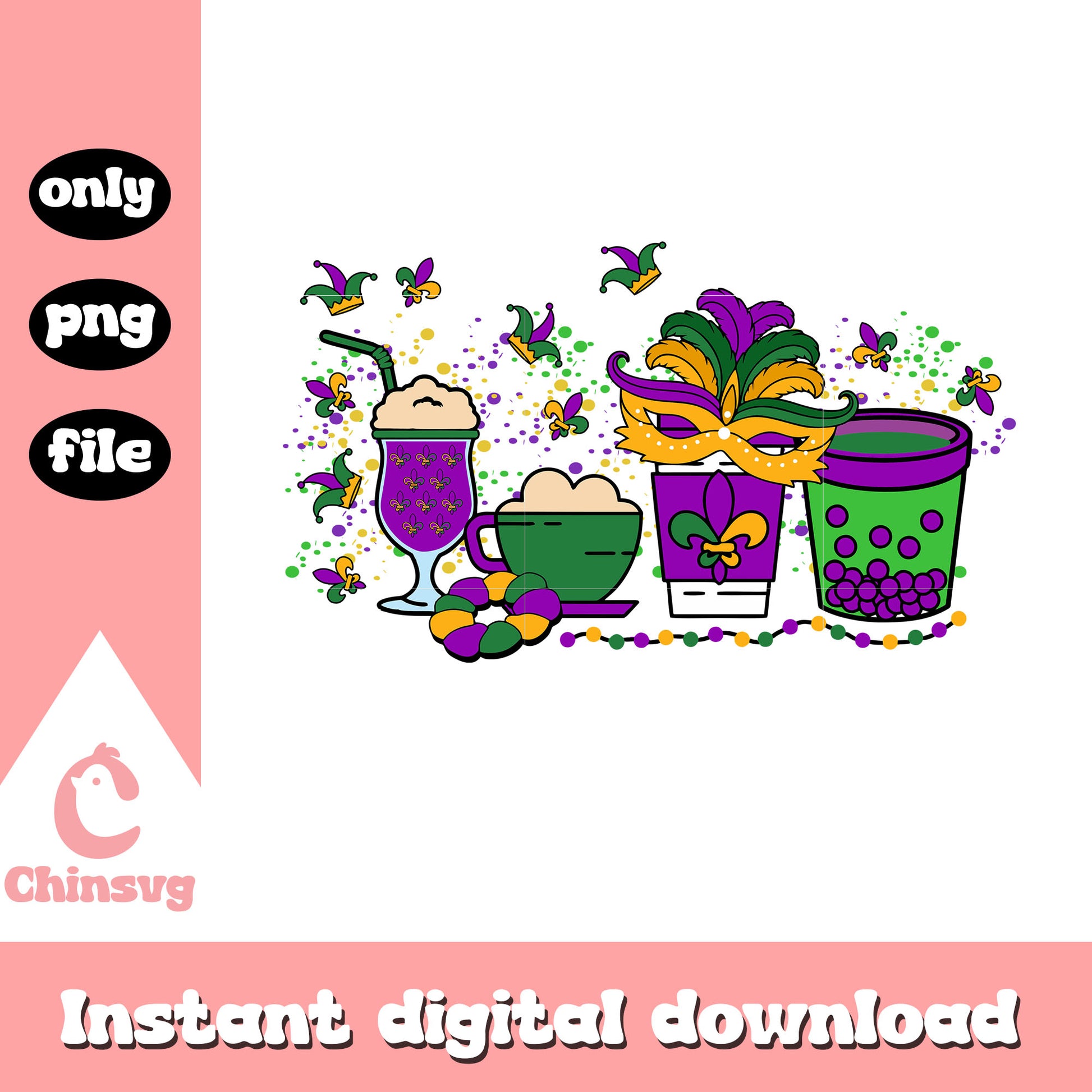 Party drink mardi gras png, mardi gras parade schedule​​ png