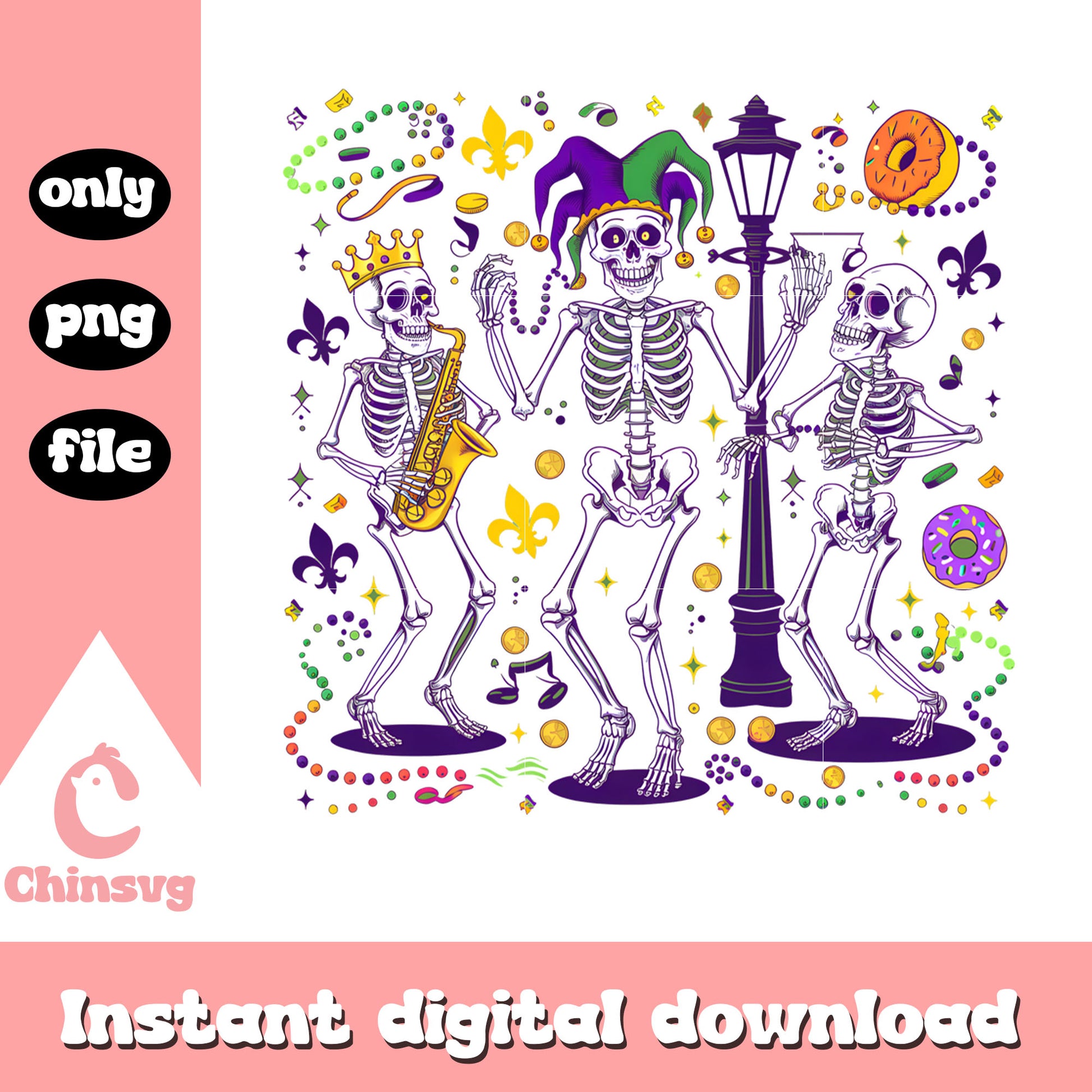 Party skeleton mardi gras png, mardi gras costumes​​​ png