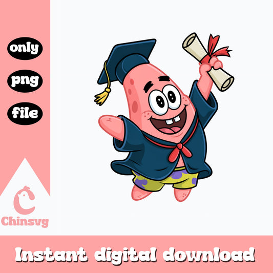 Patrick Star Graduation PNG, Spongebob Graduation PNG, Class Of 2025 PNG