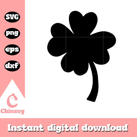 Patrick black shamrock leaf svg, st patricks day images svg