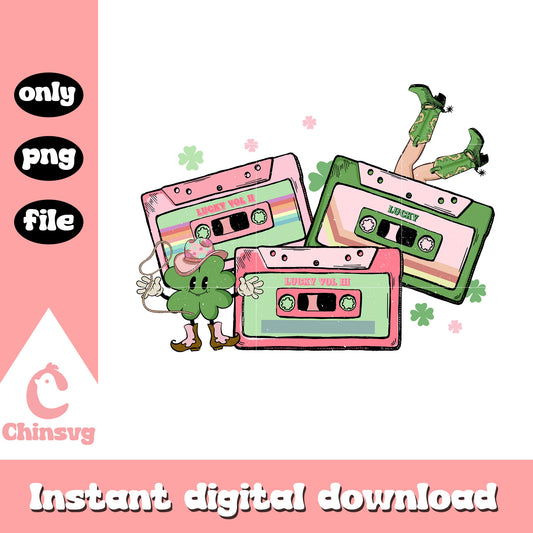 Patrick cassette lucky vol III png, st patrick day png