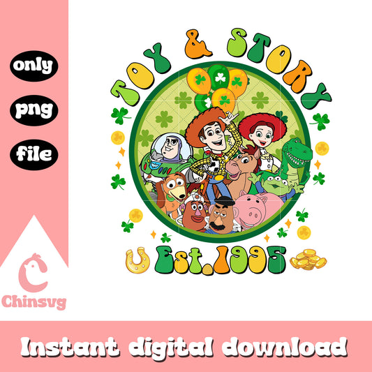 Patrick day toy story est 1995 png, saint patrick day png