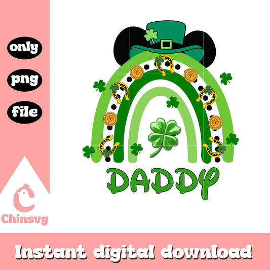 Patrick rainbow daddy mickey head png, st. patrick's day png