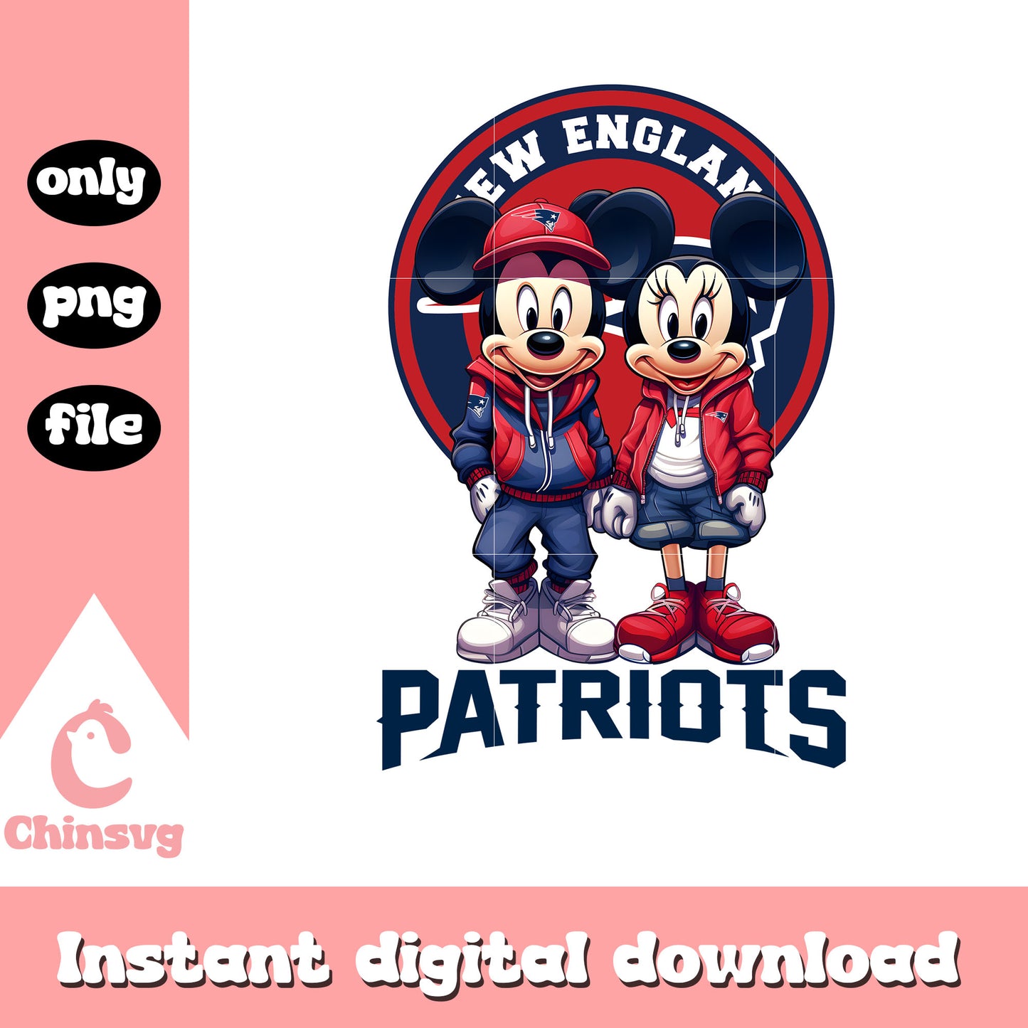 Patriots digital mickey logo png, patriots nfl​​​​​​​​​​ png