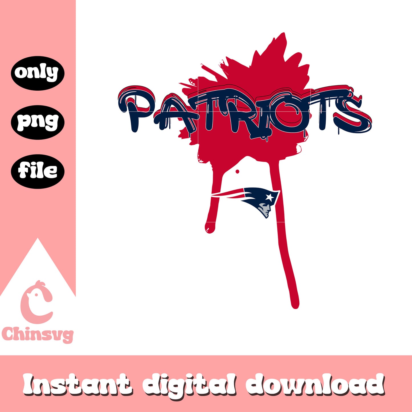 Patriots logo design png, New England Patriots football png