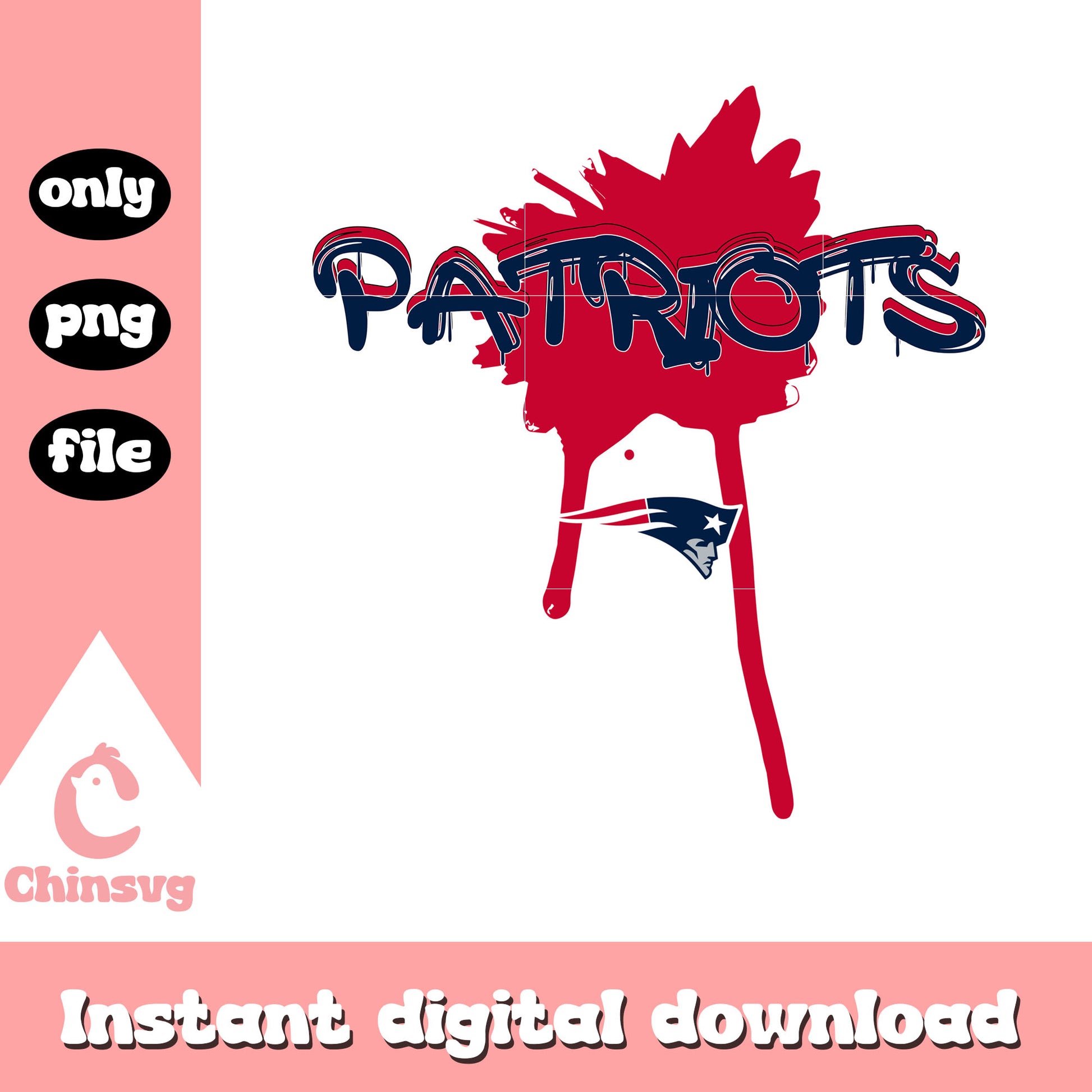 Patriots logo design png, New England Patriots football png