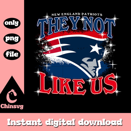Patriots logo they not like us png, New England Patriots nfl png