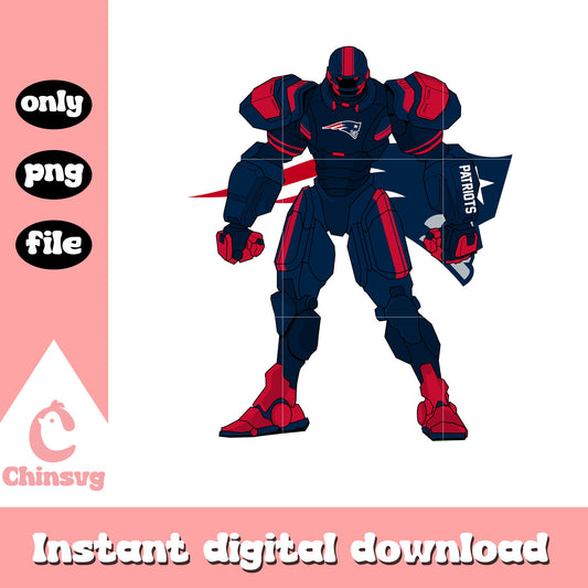 Patriots robot design logo png, new england patriots nfl​​ png