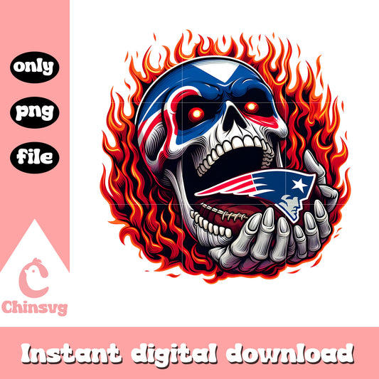 Patriots skullcap digital logo png, england patriots nfl​ png
